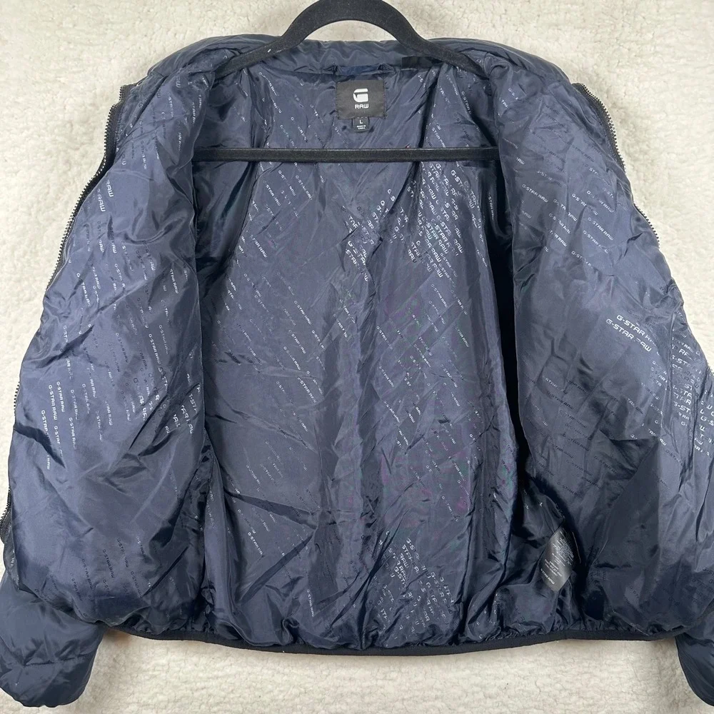 G-STAR RAW Puffer Jacket Boys L Navy Blue‎ Quilted Insulated Utility Puffer